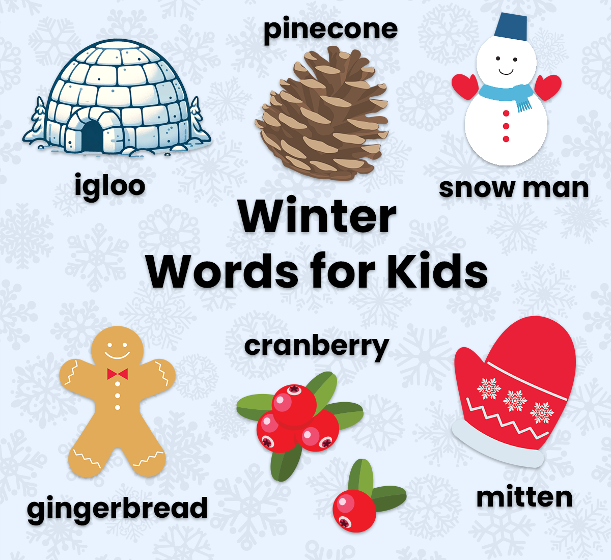 winter words for kids (free printable lists) | abcmouse